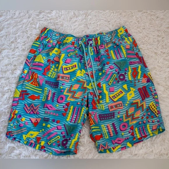 Empyre 8” Board Shorts Colorful Men's Swimwear Shorts Size Medium - Picture 5 of 13